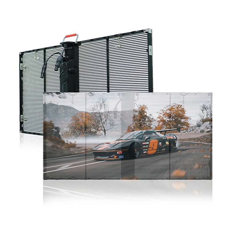 Large Building Glass Curtain Wall HD Transparent LED Film, Aliexpress Best Seller for Commercial Advertising Outdoor Use
