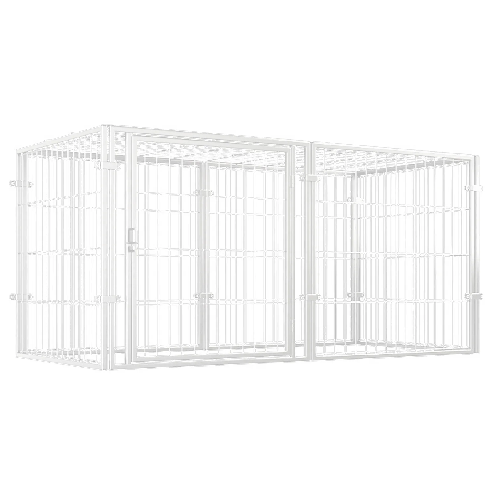 

48 Inch Pet Pen Easy Assemble Heavy Duty Wire Dog Crates Metal Grid Dogs Cage Kennel Stackable for Puppy/Small Dog/Rabbit/Pig