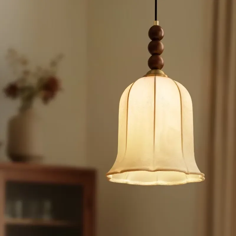 Bell Flower Chandelier for Kitchen Island Pendant Light Fixture Modern Hanging Lamp Ceiling Lighting Decor