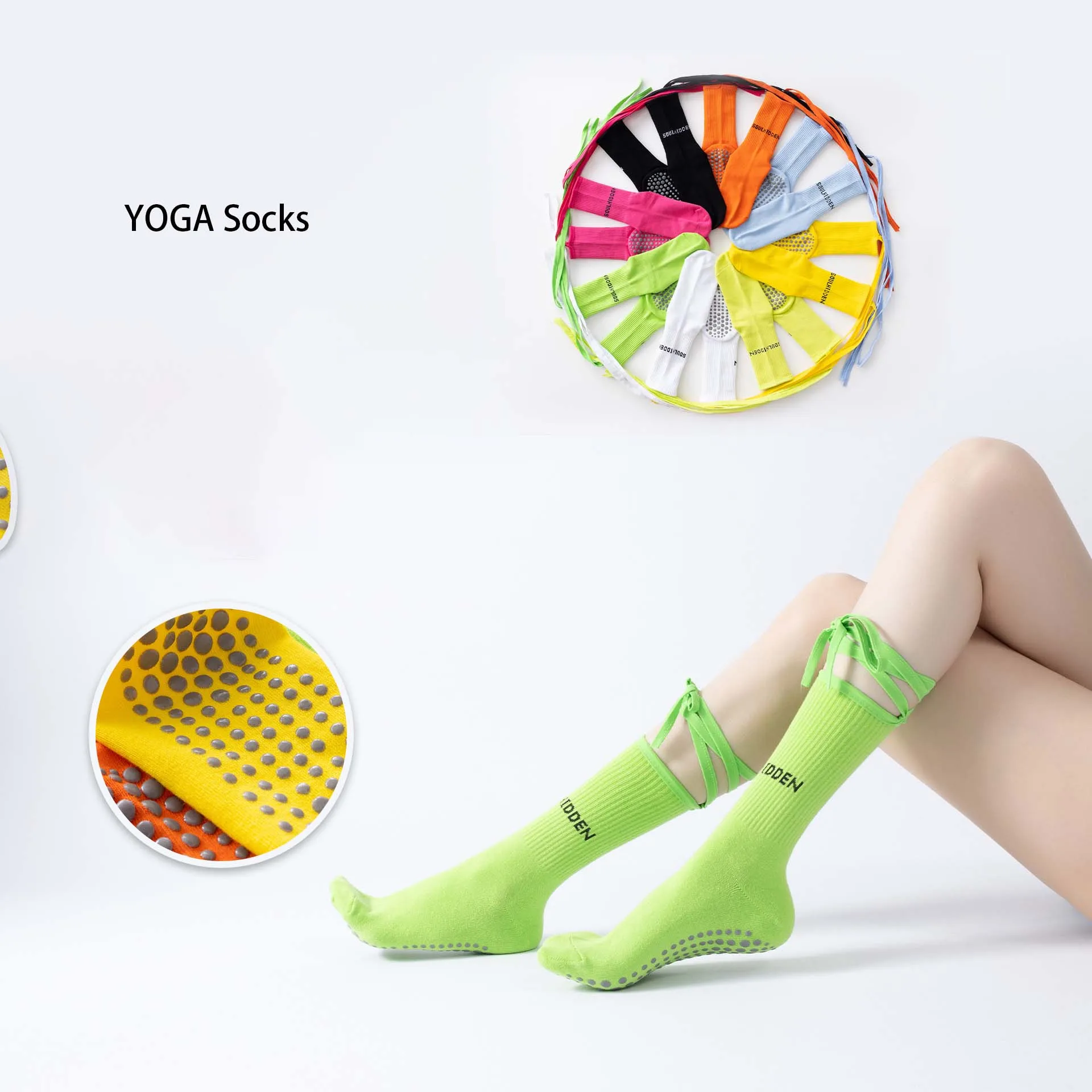 

Высококачественные женские длинные носки для йоги, противоскользящие дышащие носки, женские спортивные носки для балета, танцев, пилатеса для фитнеса, тренажерного зала