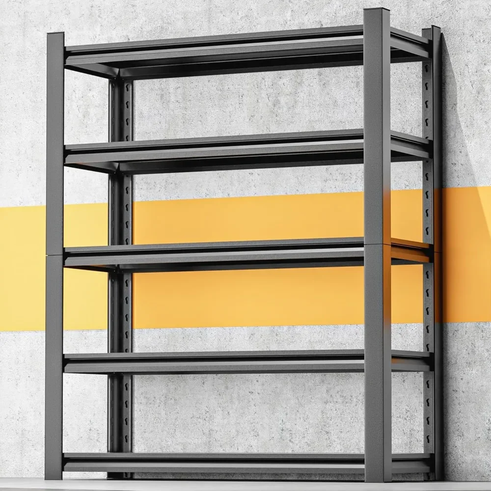 

Garage Shelving,Thickened 72" Garage Storage Shelves Heavy Duty Shelving Units and Storage,Adjustable 5 Tier Metal Shelving