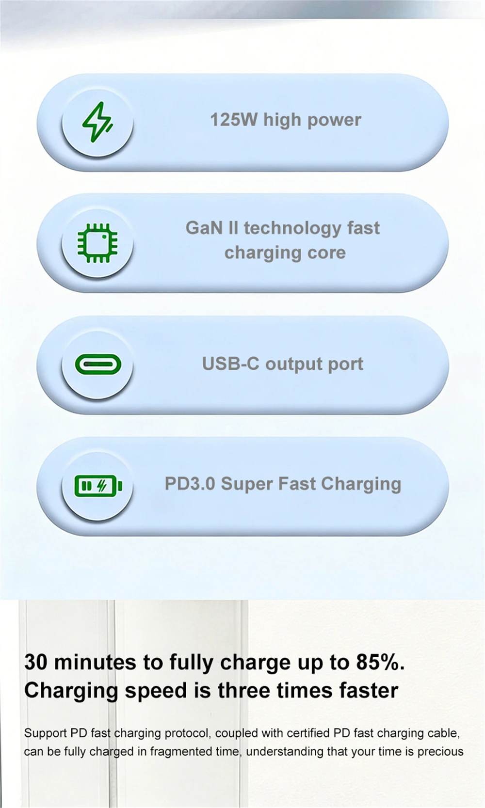 NEW Original 125W For Motorola Charger USB C Type-C Fast Charge For Motorola Phone Adapter 125W Fast Charging Cable Accessories