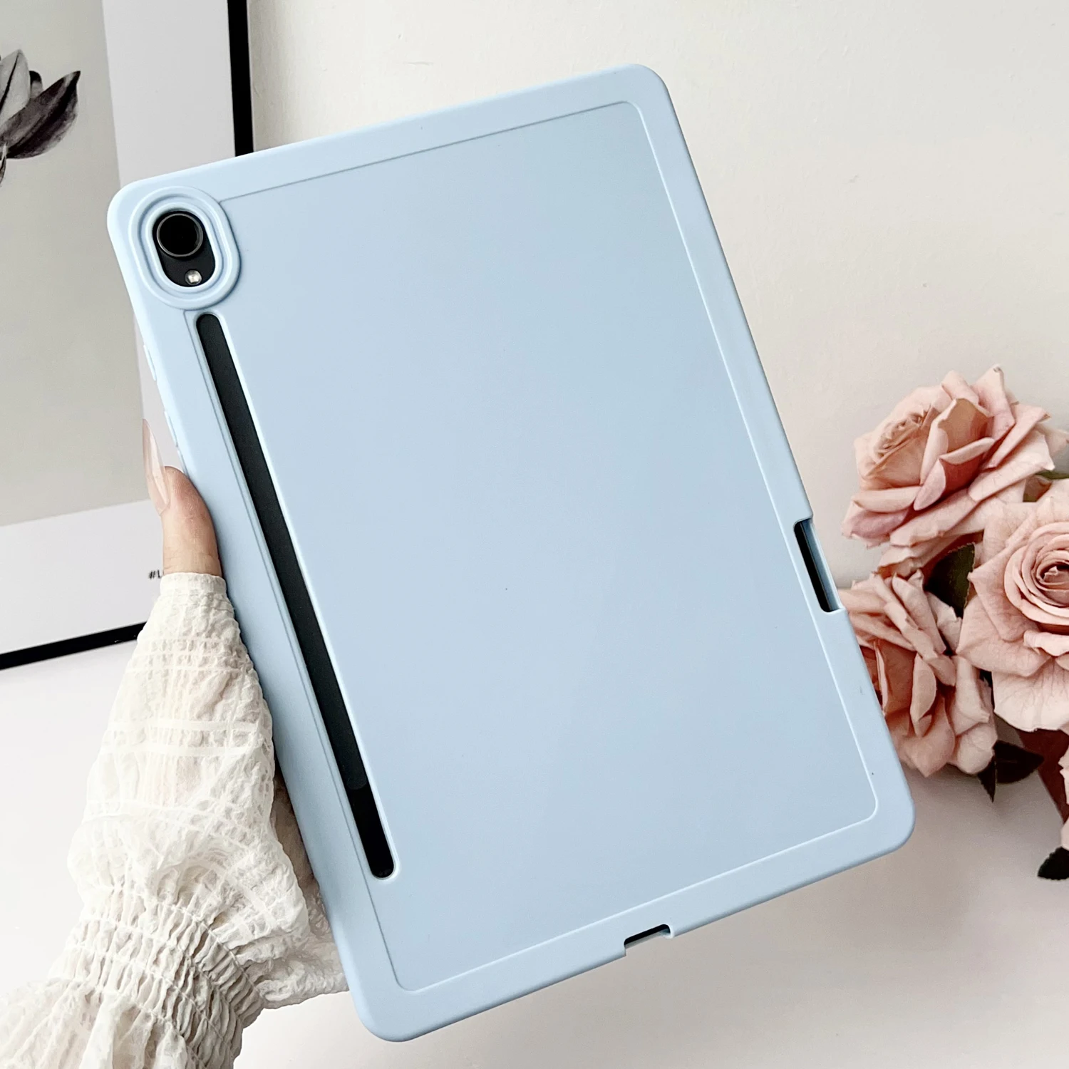 

Чехол для планшета ярких цветов для Samsung Tab S7 S8 S9 A9 Plus A7 Lite с прорезью для карандашей, противоударный мягкий силиконовый чехол
