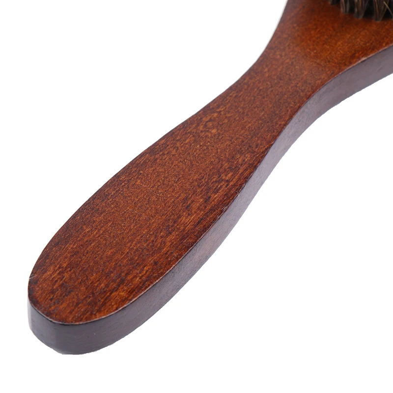 1 Stück Schuh- und Stiefelpolierbürste, Reinigungsbürste zur Staubentfernung, langlebige Schuhbürste mit langem Holzgriff, Borstenbürste aus Pferdehaar – Detail 12