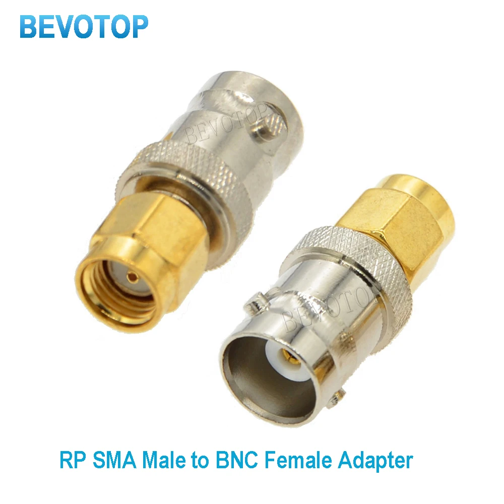 

100PCS/lot RP-SMA Male Plug to BNC Female Jack Connector Adapter For WiFi Radio Antenna BNC to SMA RF Kit Coaxial Wholesales