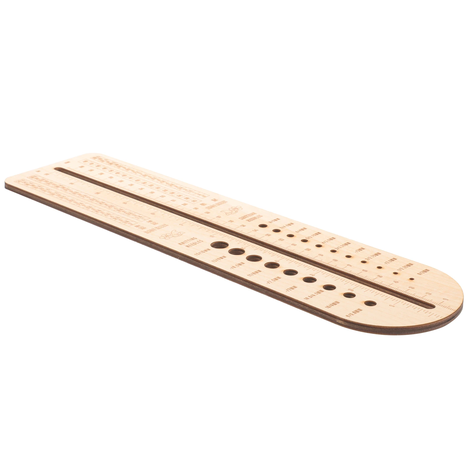

Wooden Measuring Ruler 32x8x05cm Sock Knitting Needle Gauge Tool Crochet Size Measurement Sewing Weaving Accessories