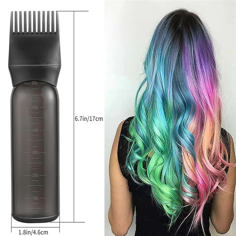 ส่วนใหญ่-รากหวี Applicator ขวด,ผม Oiling Applicator ขวดสําหรับย้อมผม-2PCS ผม Applicator ขวด