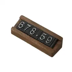 5pcs Wooden Base Wood Basic Frame Kit Adjustable Indicator Combined Cube Letter Price Tag Label Display