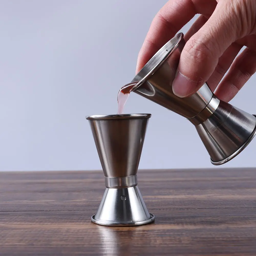 Stainless Steel Cocktail Shaker Measure Cup Dual Shot Drink Spirit Measure Jigger 15/30ml,25/50ml,20/40ml,30/50ml Measure Cup