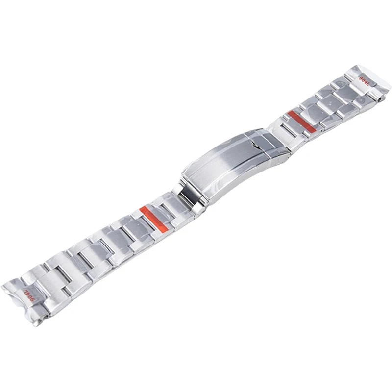 

Ремешок для часов 20 мм/21 мм из матовой стали 904L, серебристый, для моделей 116610, 126610