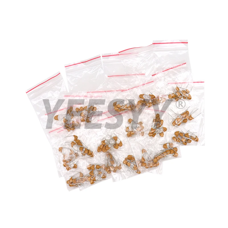 모노리식 세라믹 캐패시터 키트, DIY 커패시턴스 모듬 세트, 50V, 20pF-1uF, 18 값 * 10 개 = 180 개