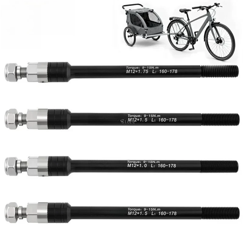 Bike Trainer Thru Axle Adapter M12 X 1.0/1.5/1.75 Thread Indoor Bike Trainer Stand Cycling Accessory Compatible With MUQZI Bike