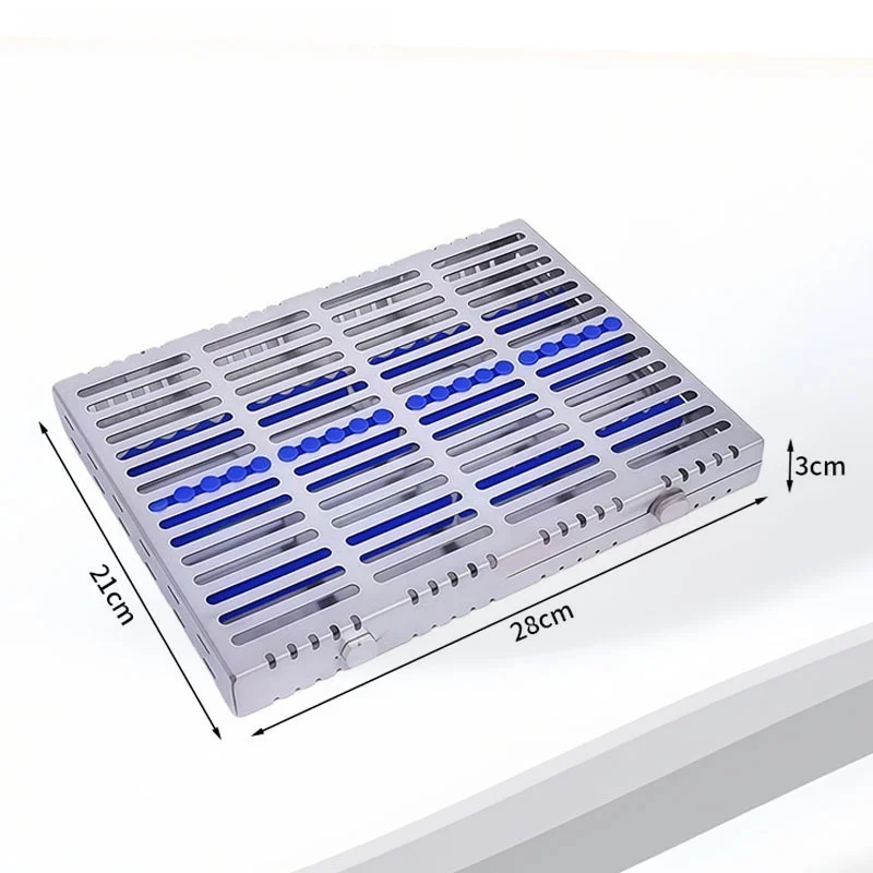1Pcs Sterilization Trays for Dental Implant Instruments—High-Temperature-Resistant Stainless Steel, Dental Instrument Case