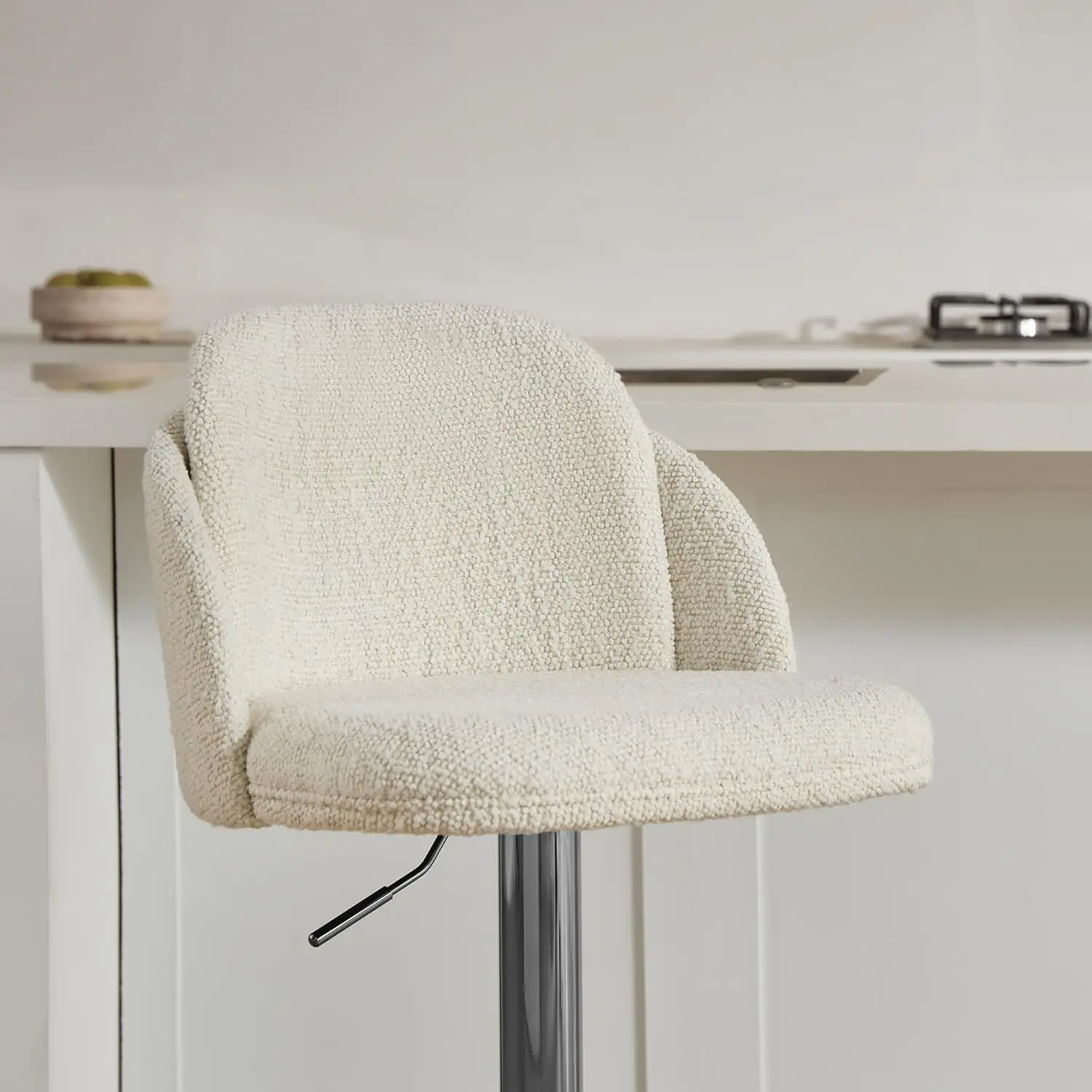 Set di 2/3 sgabelli da bar, sgabello da bancone girevole con 360 °   Sgabelli da cucina moderni imbottiti con rotazione e altezza regolabile