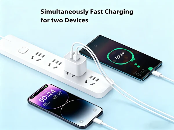 UYUXIO 30W USB-C Wandladegerät US EU Stecker PD Superschnelles Ladegerät Netzteil für Samsung Galaxy iPhone 17 16 15 14 Pro Max – Detail 3