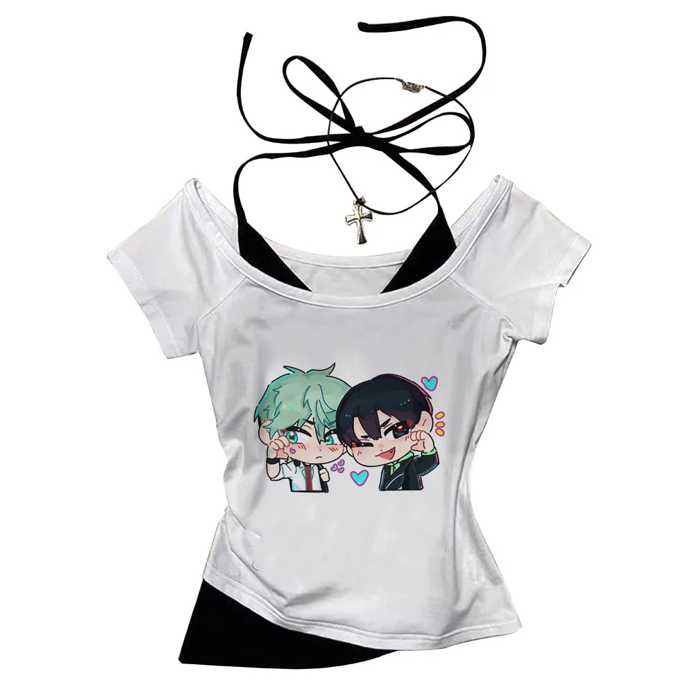 Alien Stage cropped top teen scene  harajuku goth y2k summer tshirt gyaru korean fashion party y2k