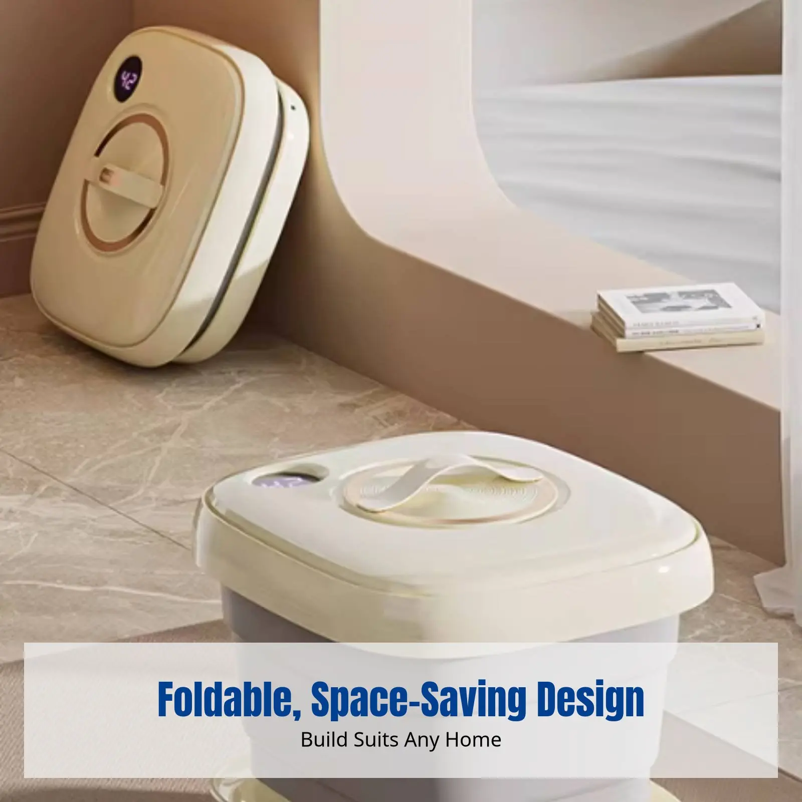 

Складная гидромассажная ванночка для ног с подогревом, электрический вибромассаж, автоматическая домашняя ванна для замачивания, контроль температуры, функция пузырьков