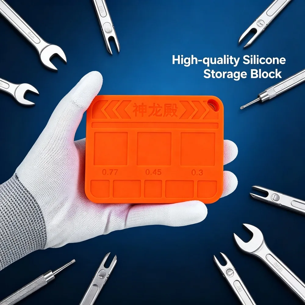 Multi Slot Silicone BGA Reballing Position Mat Magnetic Screw Chip Holder For Phone Mainboard IC Soldering Maintenance Tool