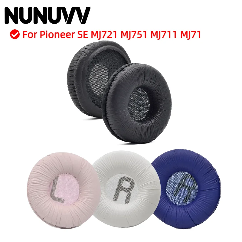 

NUNUVV Replacement Ear Pads Cushions For Pioneer SE MJ721 MJ751 MJ711 MJ71 Headphone Soft Memory Foam Pads/Earpads