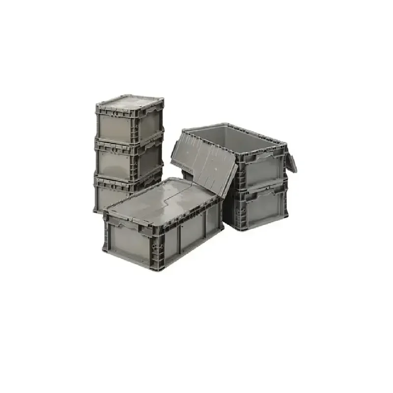 

Attached Lid Container, 8.22 gal, 24 in L, 15 in W, 7 in H, Gray, Plastic