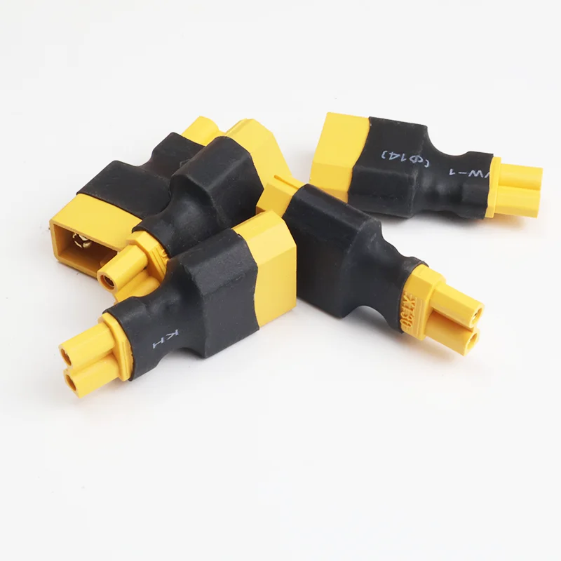 محول موازي 5 قطعة XT60 إلى XT30 محول موصل ذكر/أنثى التوصيل تحويل لاستبدال بطارية ليثيوم ESC توسيع
