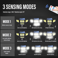 Solar Motion Sensor Flood Lights Outdoor, 283LED 3 Lighting Modes, 3 Head 360° Illumination IP65 Solar Security Lights for Porch