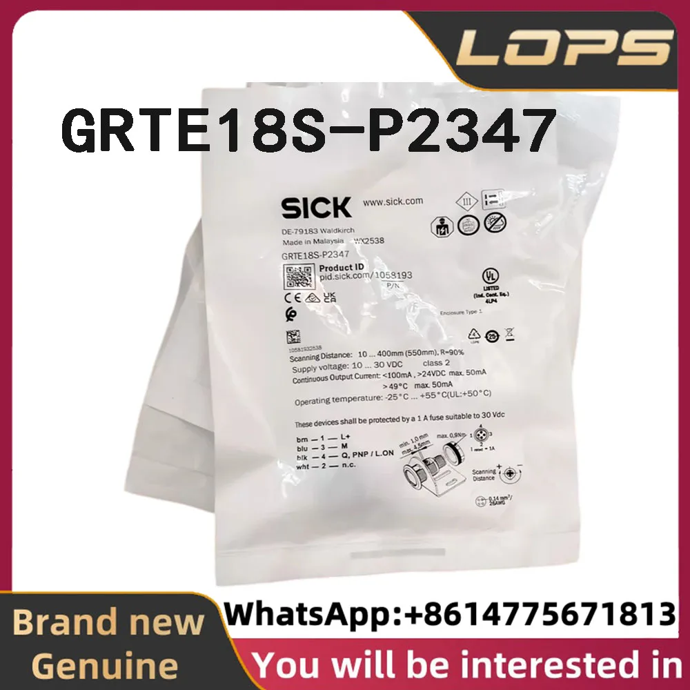 GRTE18S-P2347 Brand new original SICK Diffuse photoelectric sensor part number 1058193 in stock, welcome to consult