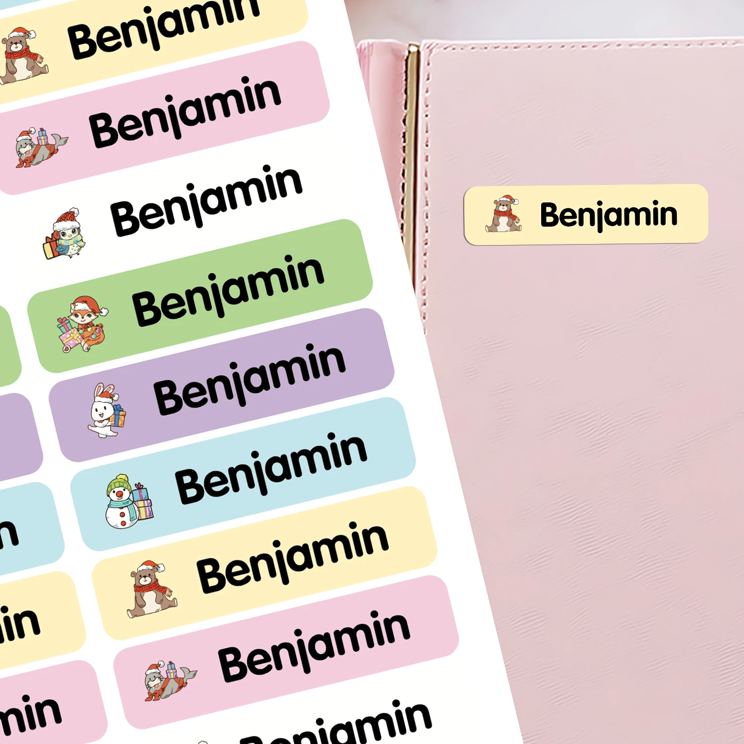 Custom Waterproof Name Tags Snowman For Kids Multilingual Stickers School Supplies Labels Diy Crafts With Personalization