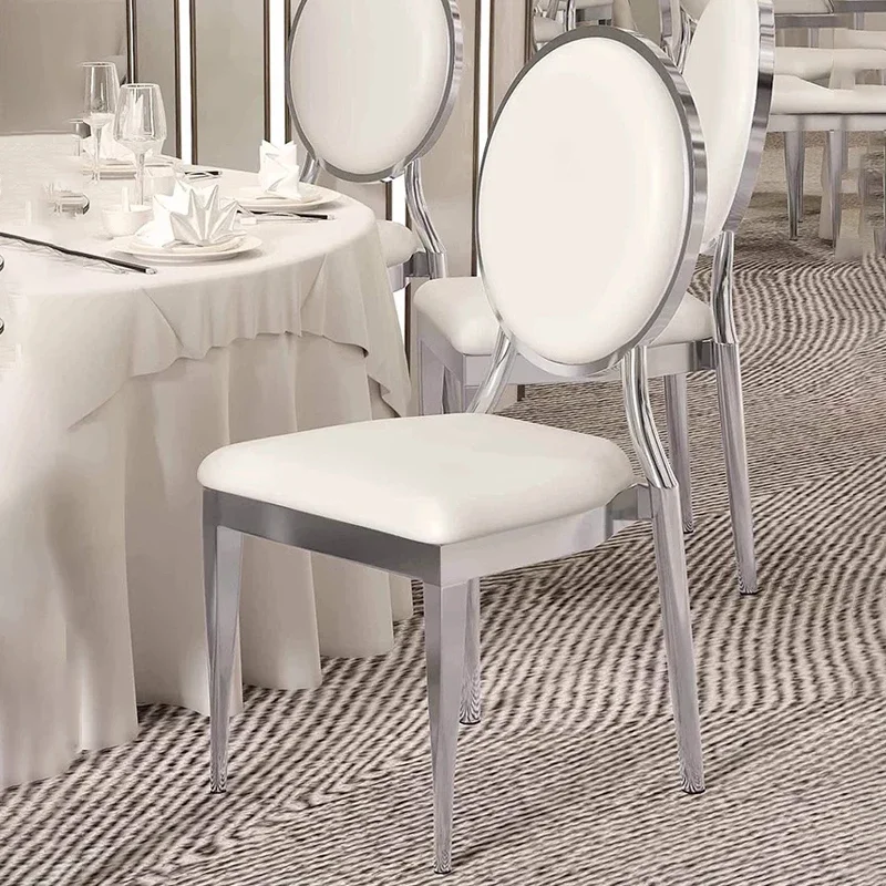 

Свадебный туалетный столик, роскошный железный стул для столовой, эллиптическая спинка в форме сердца, стул для конференции, свадебный зал, Mueble