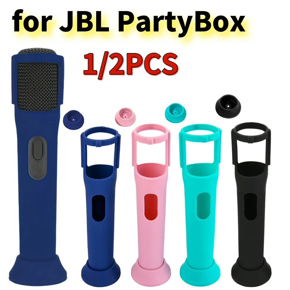 Funda de silicona para micrófono inalámbrico JBL PartyBox, funda protectora antirrollos, cubierta para micrófono, accesorios para JBL PartyBox