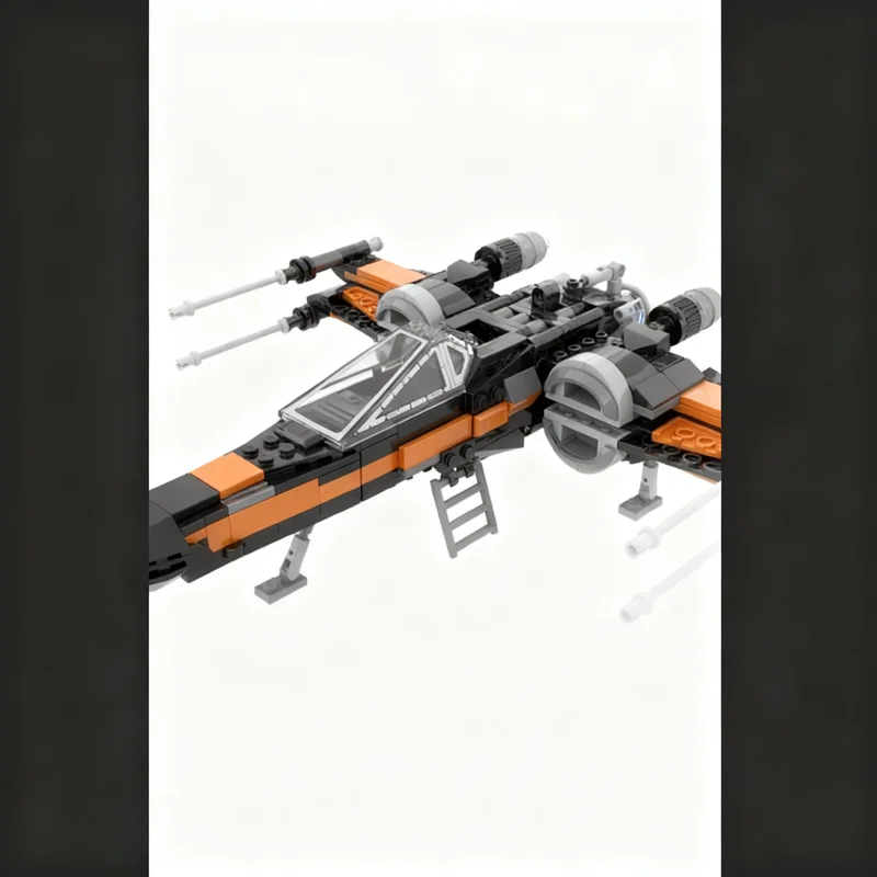 422pcs MOC Resistance X Fighter Black Star Battle Model Building Blocks Toy Christmas Gifts Construction Idea DIY Education - view 2