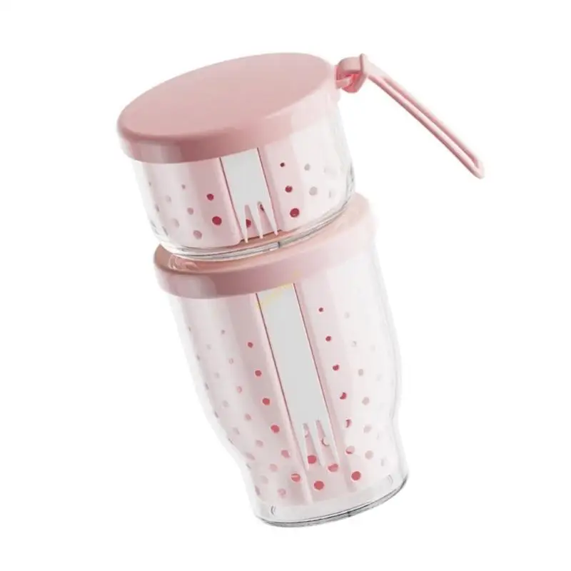 Practical Container With Integrated Colander Keep Ingredient Separated And Freshness Convenient For Active Lifestyles
