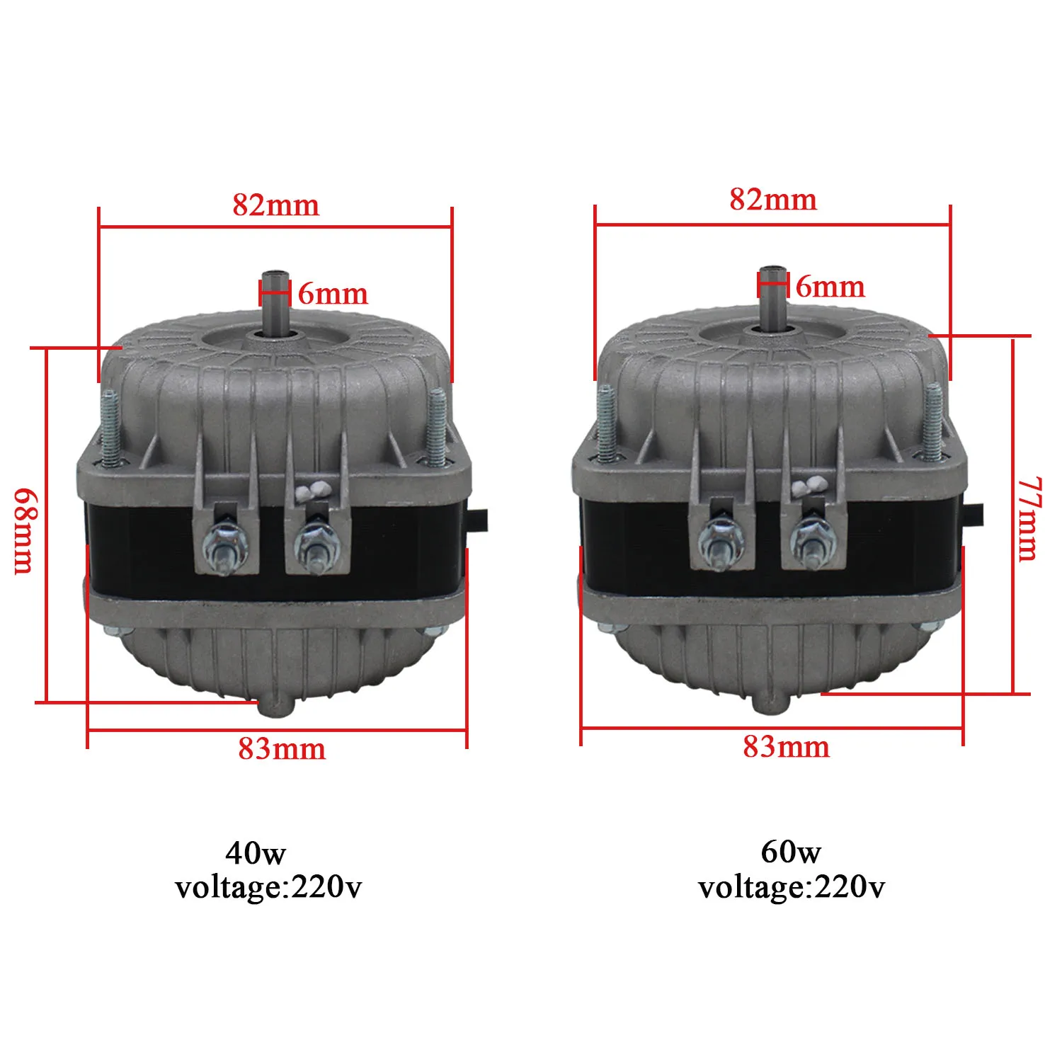 Imagem -03 - Motor para Geladeira Zer Ventiladores Condensador Ventilador Peça de Reposição 220v 25 35 40 60w