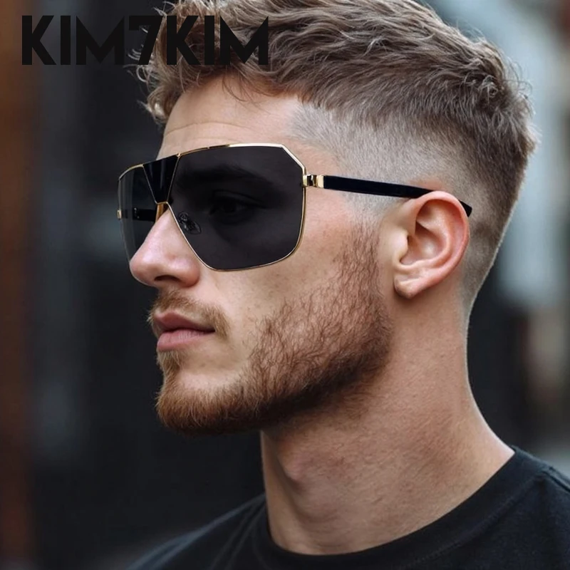 

Steampunk Oversized Rectangle Sunglasses Men 2025 Luxury Brand Punk Windproof Shield Sun Glasses Outdoor Cycling Goggle Eyewear