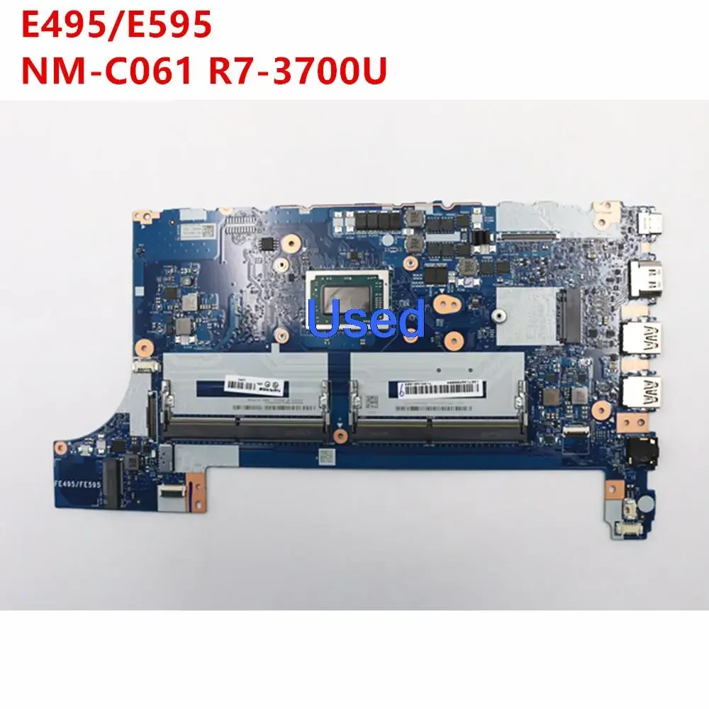 Used For Lenovo ThinkPad E495 E595 Laptop Motherboard Mainboard NM-C061 R7-3700U DDR4 02DL980