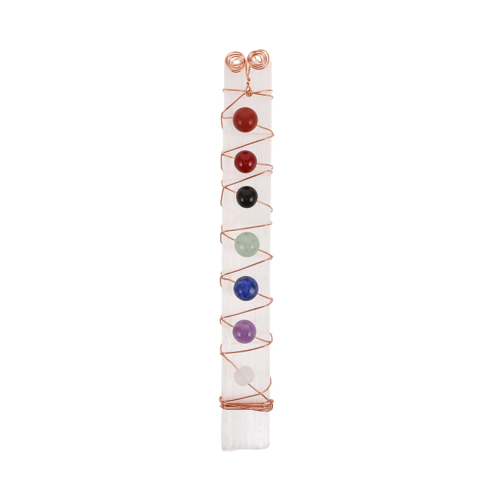 Handmade Selenite Stick Adornment Copper Wire Wrapped Crystal Stone Decor Elegant Decorative Wand for Home Office Space