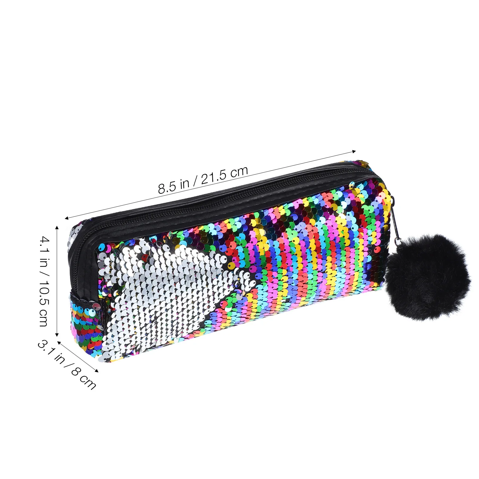 حقيبة مكياج لطيفة مزينة بالترتر اللامع وحقيبة سفر مدمجة للنساء والقرطاسية وتنظيم التجميل #4