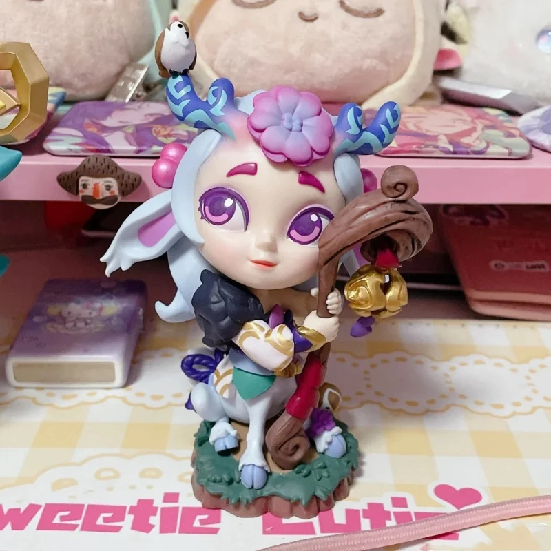 

Lol Soul Lotus Lillia Anime Figurine League Of Legends Authentic Game Periphery The Small-sized Kawaii Sculpture Model Gifts Toy