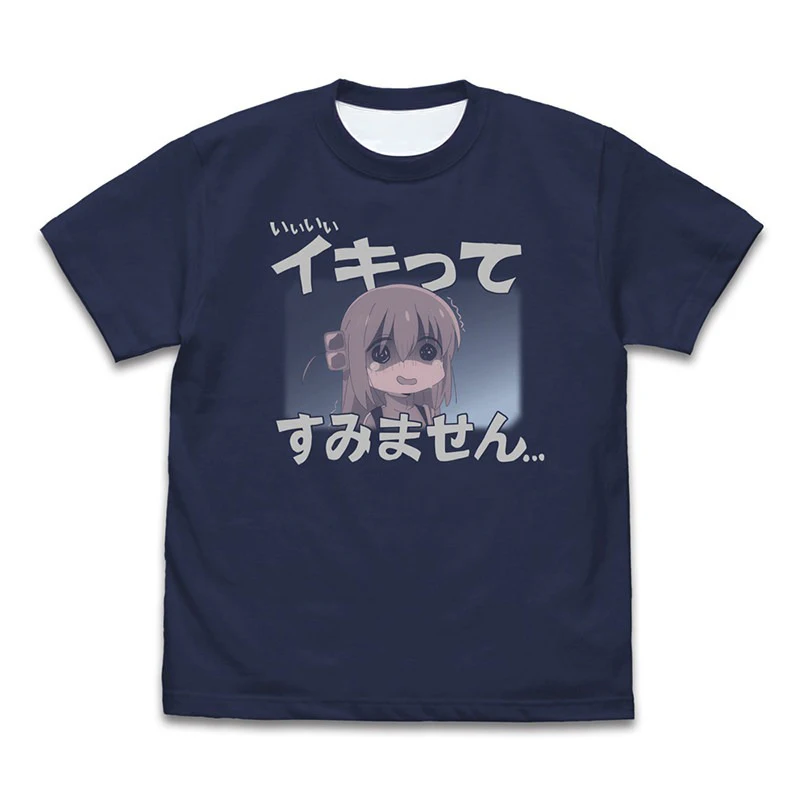 Anime Bocchi the Rock Ikitte Sumimasen Hitori Gotoh Character T-Shirt Unisex Men Women Short Sleeve Tops