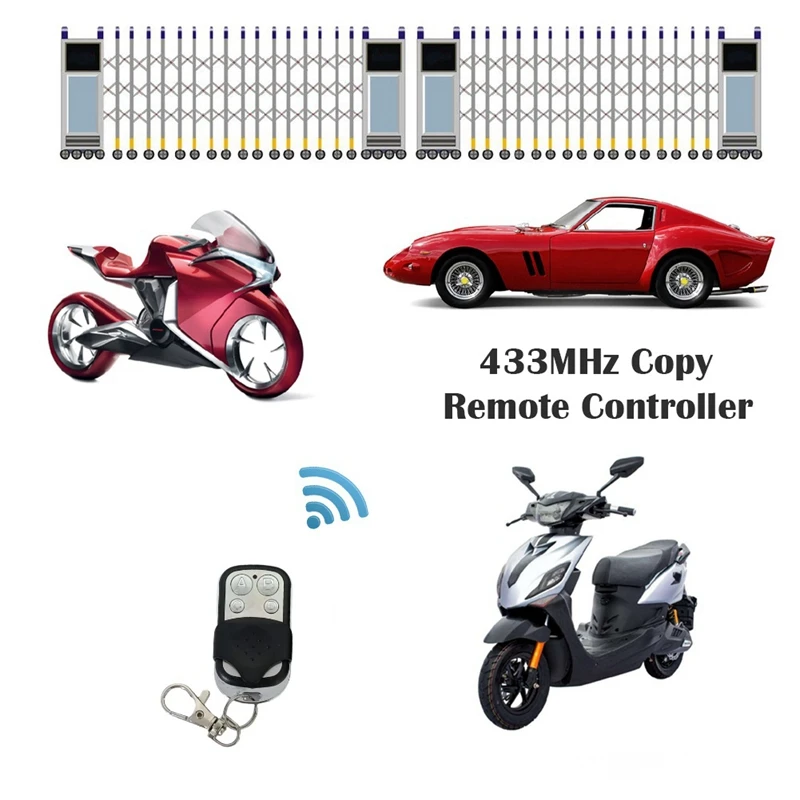 5PCS Garage Türöffner 433Mhz Fernbedienung Elektronische Tor Garage Türöffner Fernbedienung Duplizierer Lernen Code