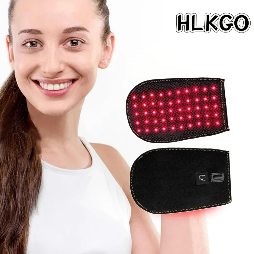 

Портативные перчатки для терапии красным светом для рук, инфракрасный светодиод 660 нм 850 нм, перезаряжаемые беспроводные обезболивающие пальцы и запястья