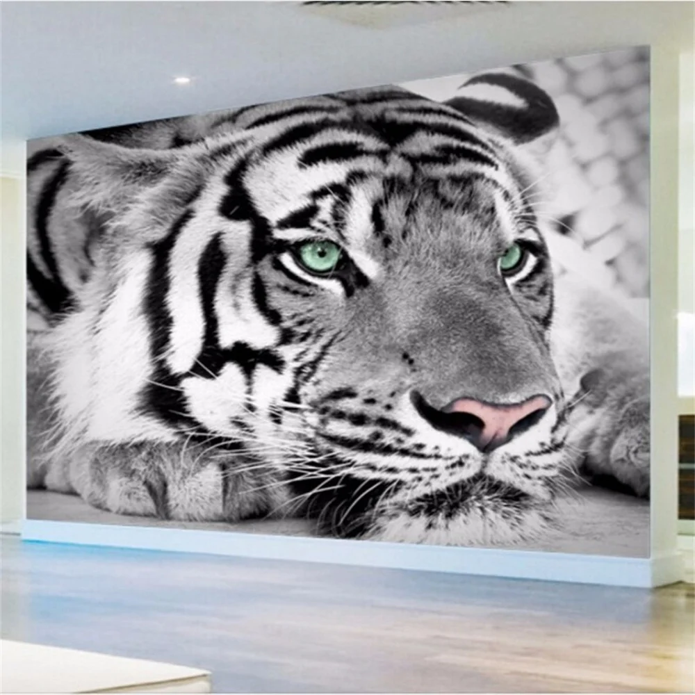 beibehang role of animals in black and white wallpaper 3d large mural wallpaper for living room bedroom sofa backdrop of modern