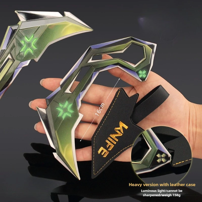 16cm/6.29in valorant periféricos de jogo luminoso vct garra faca arma metal modelo tático comando faca desktop ornamento menino brinquedo