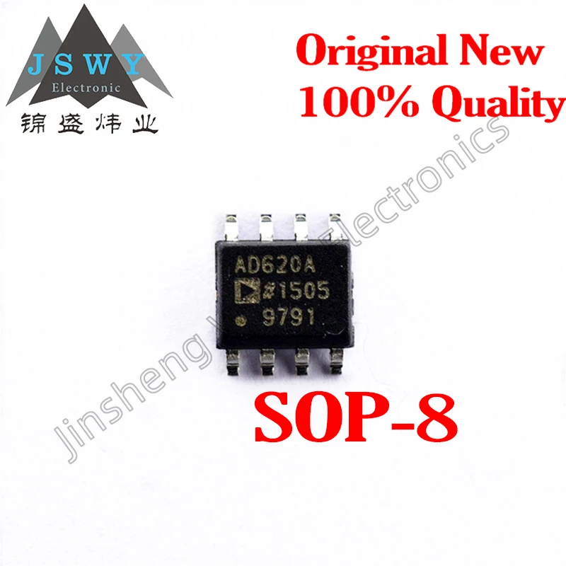 

1/5PCS AD620ARZ-REEL7 AD620ARZ SOP-8 New Original Spot High Precision Instrumentation Amplifier Chip Fast Delivery