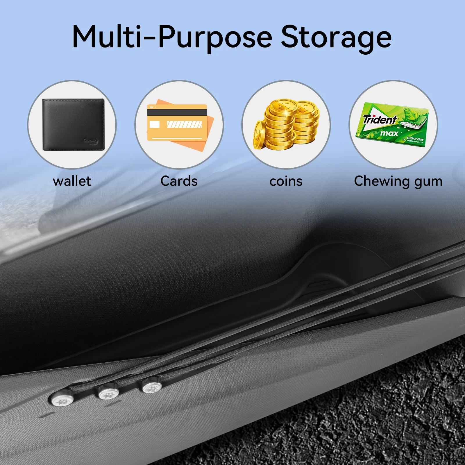 LUCKEASY Front Rear Door Storage Tray for BYD ATTO3 ATTO 3 Evo YUAN PLUS 2025 2026 Car Door Handle Storage Box Organizer TPE - view 5