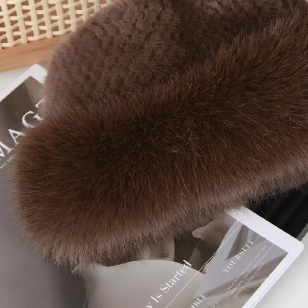 Retro Warm Fluffy Fur Hat Brimless Korean Style Plush Bucket Hat Thicken Faux Fur Winter Hat Autumn Winter 3