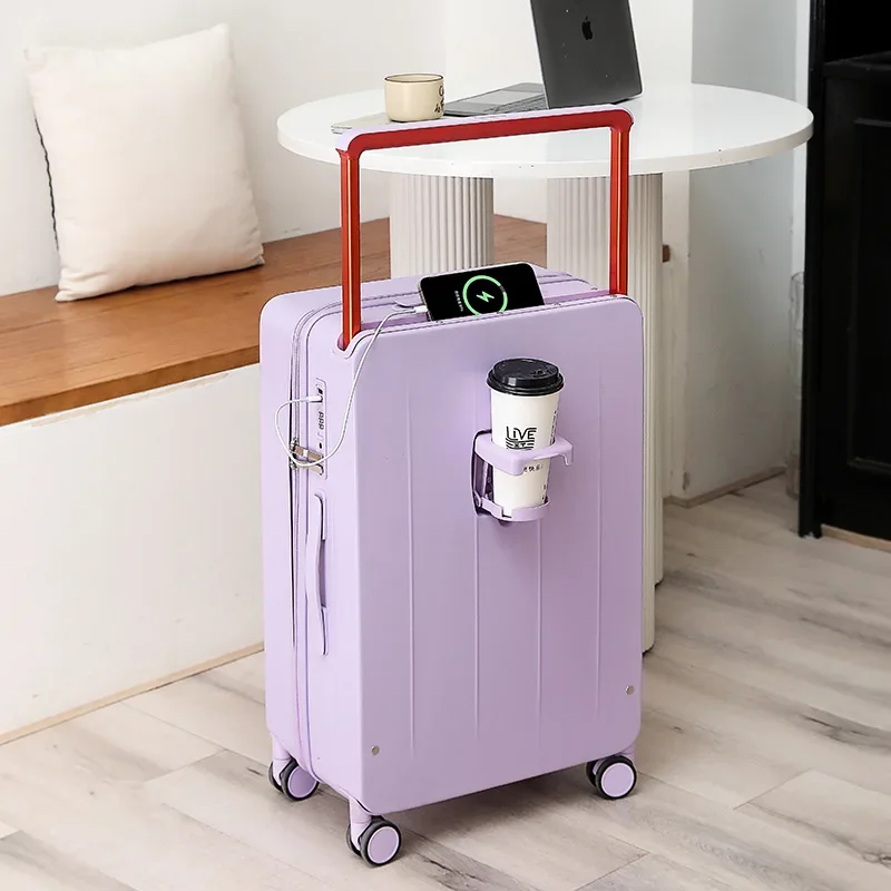 20 26 inch Wide Pull Luggage Rod Box Zipper Suitcase Password Boarding Box Universal Wheel Trolley Case Suitcases Handheld Bag