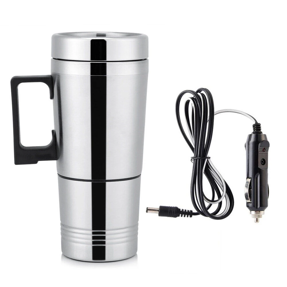 

12V 24V 300ML Car Heating Cup Stainless Steel Electric Kettle Water Coffee Milk Thermal Mug for Car Winter Accessories