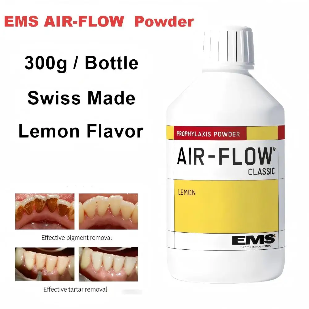 EMS Dental Prophy Powder Sodium Bicarbonate Air Polishing Powder for Supra Gingival Cleaning Stain Removal Teeth Whitening 300g