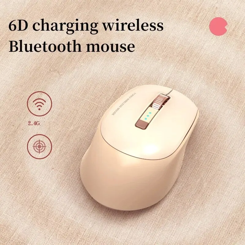 ITLY W2 6D Game Tablet Phone Computer Bluetooth Wireless Mouse Charging Luminous 2.4G USB Wireless Mouse Portable Mouse